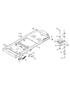 Frame Assembly Diagram and Parts List for Z-FORCE44 17AE3AGF-17AE3AGF010 Cub Cadet Lawn Tractor